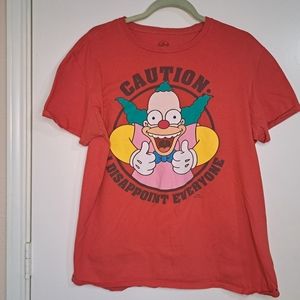 The Simpsons Krusty the Clown Tee (L, Red)
